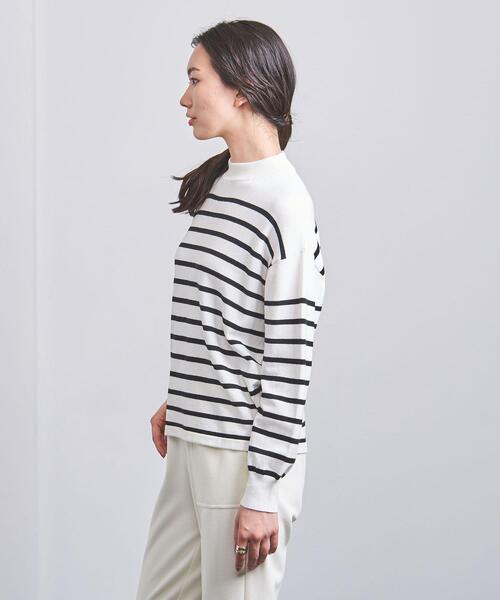 UNITED ARROWS(ユナイテッドアローズ)の「<UNITED ARROWS>カラーボーダー ハイネック ニット B(ニット/セーター・レディース・オフホワイト/ブラック/ベージュ・FREE)」の5枚目の写真