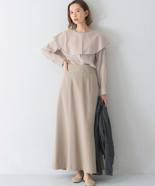 URBAN RESEARCH ROSSO WOMEN（アーバンリサーチ　ロッソ）の「ナロースリットロングスカート（スカート・レディース・ピンク/ベージュ/グリーン・38/36）」の6枚目の写真