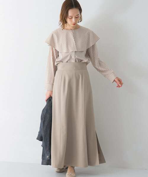 URBAN RESEARCH ROSSO WOMEN（アーバンリサーチ　ロッソ）の「ナロースリットロングスカート（スカート・レディース・ピンク/ベージュ/グリーン・38/36）」の7枚目の写真