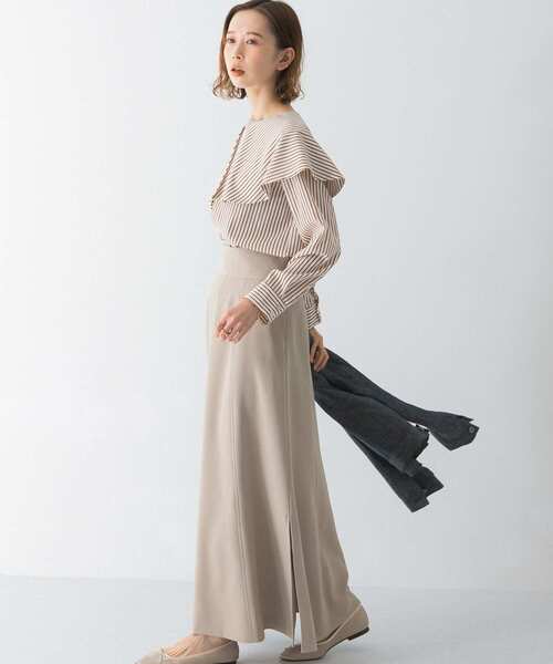 URBAN RESEARCH ROSSO WOMEN（アーバンリサーチ　ロッソ）の「ナロースリットロングスカート（スカート・レディース・ピンク/ベージュ/グリーン・38/36）」の8枚目の写真