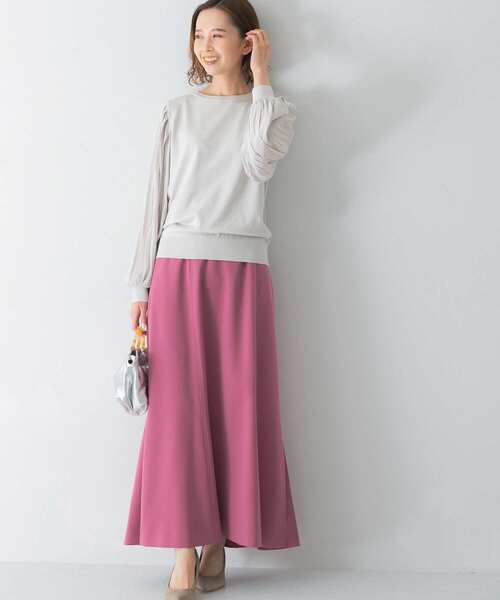 URBAN RESEARCH ROSSO WOMEN（アーバンリサーチ　ロッソ）の「ナロースリットロングスカート（スカート・レディース・ピンク/ベージュ/グリーン・38/36）」の14枚目の写真