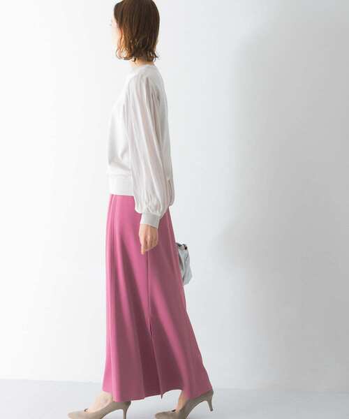 URBAN RESEARCH ROSSO WOMEN（アーバンリサーチ　ロッソ）の「ナロースリットロングスカート（スカート・レディース・ピンク/ベージュ/グリーン・38/36）」の16枚目の写真