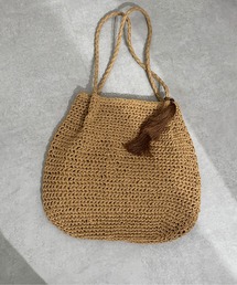 Chez toi | タッセル付きカゴトートバッグ(かごバッグ)