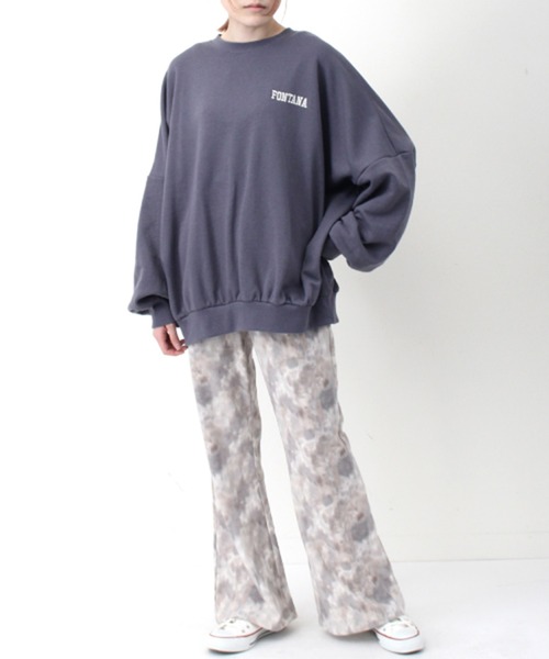 STYLEBLOCK（スタイルブロック）の「裏毛ロゴ刺繍オーバーサイズプルオーバー（スウェット・レディース・ホワイト系その他/ネイビー/グリーン/グレー・M）」の8枚目の写真