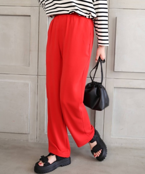 美品 Deuxieme Classe ジョーゼット イージーパンツ ネイビー36