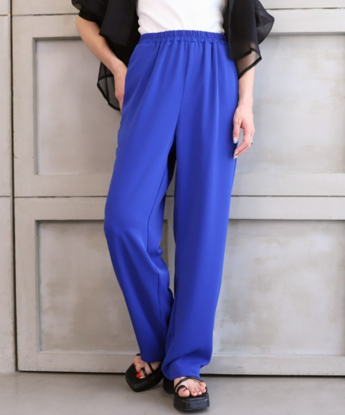 美品 Deuxieme Classe ジョーゼット イージーパンツ ネイビー36 美品 Deuxieme Classe ジョーゼット イージーパンツ ネイビー36