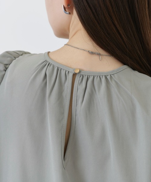 TINA:JOJUN(ティーナジョジュン)の「ボリュームスリーブ ティアードワンピース TINA:JOJUN(ワンピース・レディース・ブラック/サックスブルー・S/M)」の10枚目の写真