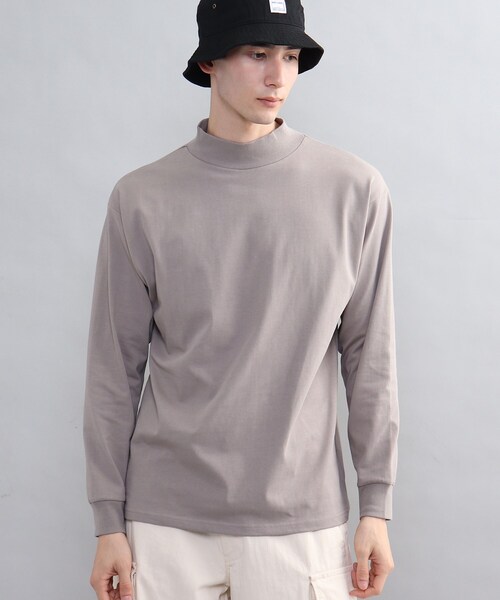 THE SHOP TK （ザ ショップ ティーケー ）の「◆ULTコットンモックネックロンT（Tシャツ/カットソー・メンズ・オフホワイト/ブラック/ベージュ・04/02/03）」の14枚目の写真