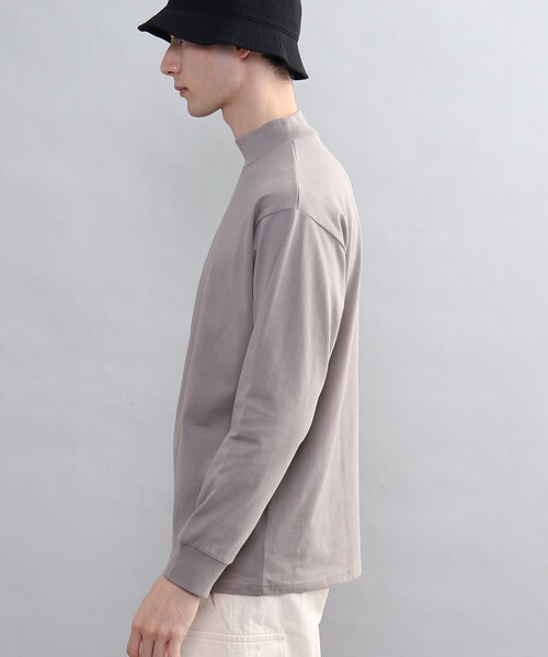 THE SHOP TK （ザ ショップ ティーケー ）の「◆ULTコットンモックネックロンT（Tシャツ/カットソー・メンズ・オフホワイト/ブラック/ベージュ・04/02/03）」の12枚目の写真