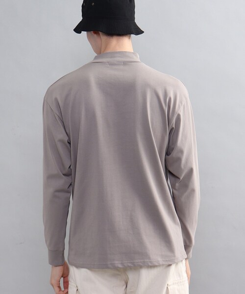 THE SHOP TK （ザ ショップ ティーケー ）の「◆ULTコットンモックネックロンT（Tシャツ/カットソー・メンズ・オフホワイト/ブラック/ベージュ・04/02/03）」の8枚目の写真