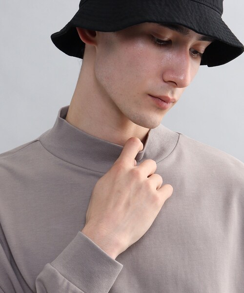 THE SHOP TK （ザ ショップ ティーケー ）の「◆ULTコットンモックネックロンT（Tシャツ/カットソー・メンズ・オフホワイト/ブラック/ベージュ・04/02/03）」の18枚目の写真