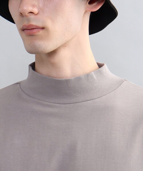 THE SHOP TK （ザ ショップ ティーケー ）の「◆ULTコットンモックネックロンT（Tシャツ/カットソー・メンズ・オフホワイト/ブラック/ベージュ・04/02/03）」の7枚目の写真