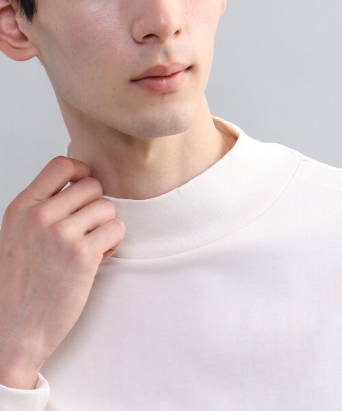 THE SHOP TK （ザ ショップ ティーケー ）の「◆ULTコットンモックネックロンT（Tシャツ/カットソー・メンズ・オフホワイト/ブラック/ベージュ・04/02/03）」の17枚目の写真