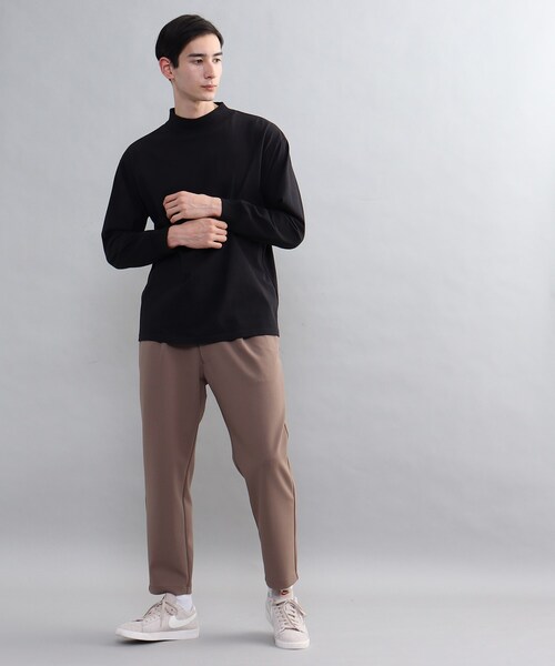 THE SHOP TK （ザ ショップ ティーケー ）の「◆ULTコットンモックネックロンT（Tシャツ/カットソー・メンズ・オフホワイト/ブラック/ベージュ・04/02/03）」の20枚目の写真