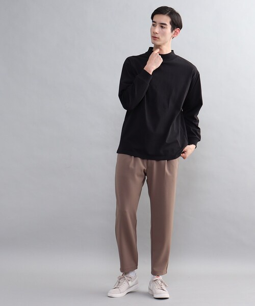 THE SHOP TK （ザ ショップ ティーケー ）の「◆ULTコットンモックネックロンT（Tシャツ/カットソー・メンズ・オフホワイト/ブラック/ベージュ・04/02/03）」の21枚目の写真