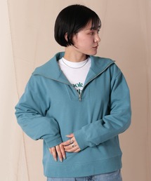 ハーフジップスウェット