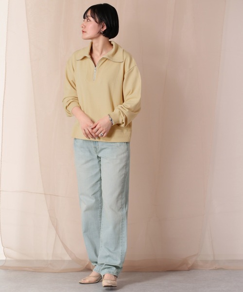 cepo（セポ）の「ハーフジップスウェット（ポロシャツ・レディース・オフホワイト/ブルー/グレー・M）」の15枚目の写真