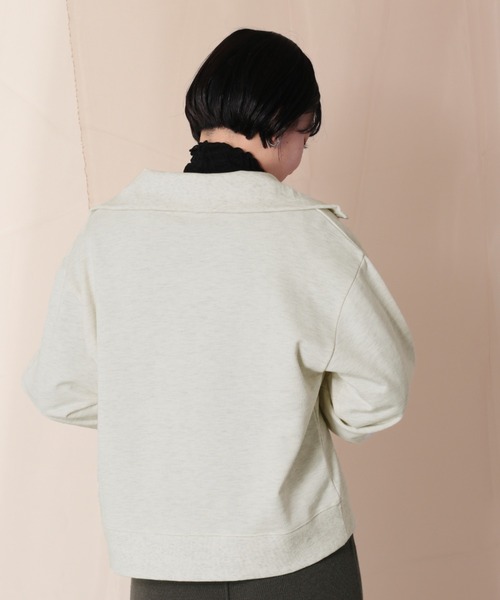 cepo（セポ）の「ハーフジップスウェット（ポロシャツ・レディース・オフホワイト/ブルー/グレー・M）」の5枚目の写真