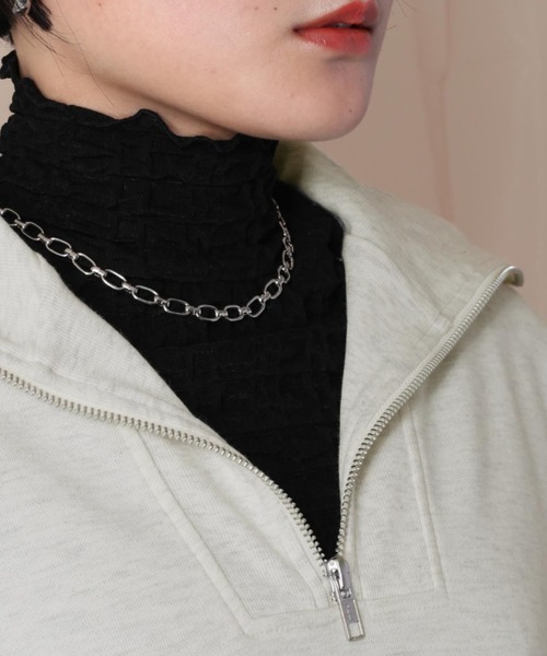 cepo（セポ）の「ハーフジップスウェット（ポロシャツ・レディース・オフホワイト/ブルー/グレー・M）」の12枚目の写真