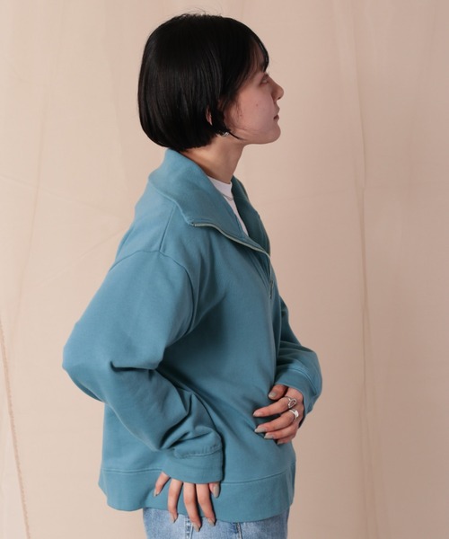 cepo（セポ）の「ハーフジップスウェット（ポロシャツ・レディース・オフホワイト/ブルー/グレー・M）」の14枚目の写真