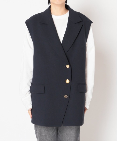 JOURNAL STANDARD L'ESSAGE キンボタンニットベスト 紺 JOURNAL STANDARD L'ESSAGE キンボタンニットベスト 紺 JOURNAL