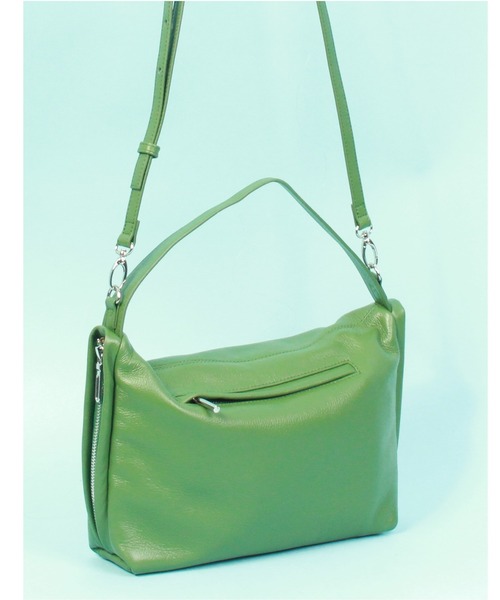 Beau're（ヴュレ）の「BEAURE ヴュレ カウレザー ワンハンドル 2WAY ショルダーバッグ（ショルダーバッグ・レディース・イエロー/ブラック/ベージュ/ブルー系その他/グリーン・FREE）」の11枚目の写真