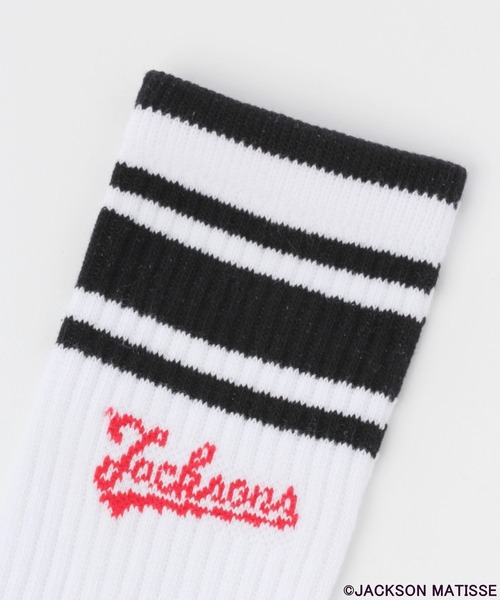 JACKSON MATISSE(ジャクソンマティス)の「【JACKSON MATISSE(ジャクソンマティス)×BAYFLOW】ライン2Pソックス(ソックス/靴下・メンズ・パープル/オレンジ/グリーン・FREE)」の6枚目の写真