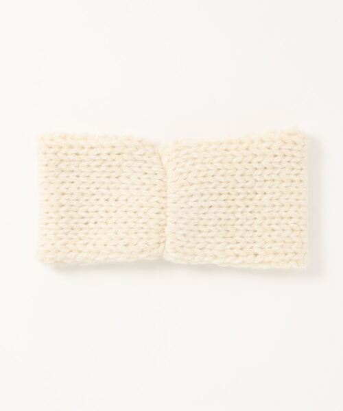 MADEMOISELLE ROPE'（マドモアゼル ロペ）の「【CLIPPER CASUALS】KNIT TURBAN（ヘアバンド・レディース・ブラック/キナリ・FREE）」の3枚目の写真