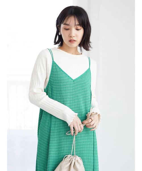 Green　Parks（グリーンパークス）の「ジャガードリブカットプルオーバー（Tシャツ/カットソー・レディース・オフホワイト/ブルー/グリーン・FREE）」の11枚目の写真