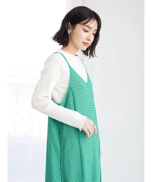 Green　Parks（グリーンパークス）の「ジャガードリブカットプルオーバー（Tシャツ/カットソー・レディース・オフホワイト/ブルー/グリーン・FREE）」の12枚目の写真