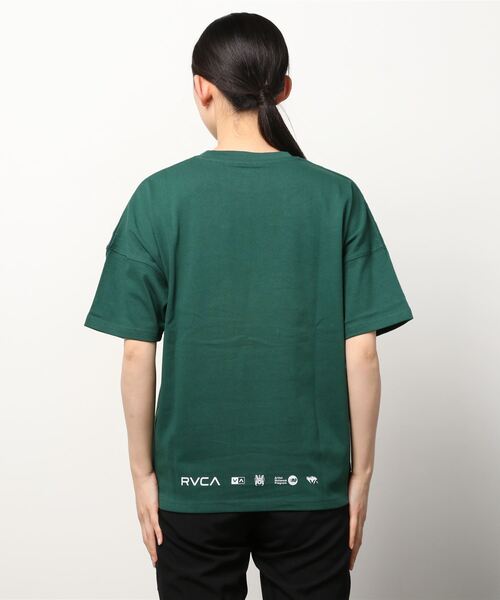 RVCA(ルーカ)の「RVCA/ルーカ ビッグシルエット ロゴTシャツ BC043-239(Tシャツ/カットソー・レディース・グリーン/ブラック/ホワイト・M/S/L)」の4枚目の写真