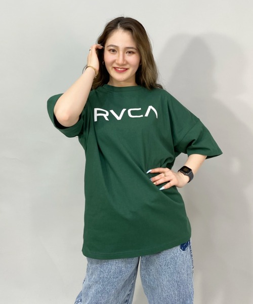 RVCA(ルーカ)の「RVCA/ルーカ ビッグシルエット ロゴTシャツ BC043-239(Tシャツ/カットソー・レディース・グリーン/ブラック/ホワイト・M/S/L)」の3枚目の写真