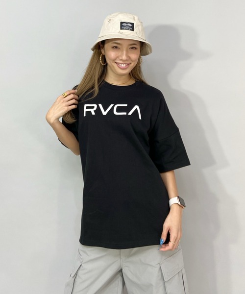 RVCA(ルーカ)の「RVCA/ルーカ ビッグシルエット ロゴTシャツ BC043-239(Tシャツ/カットソー・レディース・グリーン/ブラック/ホワイト・M/S/L)」の14枚目の写真