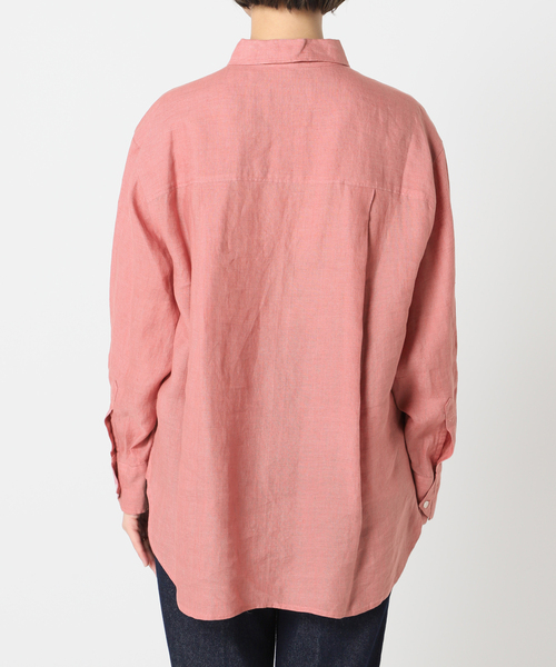 B.C STOCK（ベーセーストック）の「ヨーロピアンフラックスリネンレギュラーシャツ（シャツ/ブラウス・レディース・ブラック/サックスブルー/ピンク/アイボリー・FREE）」の20枚目の写真