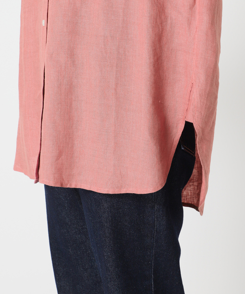 B.C STOCK（ベーセーストック）の「ヨーロピアンフラックスリネンレギュラーシャツ（シャツ/ブラウス・レディース・ブラック/サックスブルー/ピンク/アイボリー・FREE）」の15枚目の写真