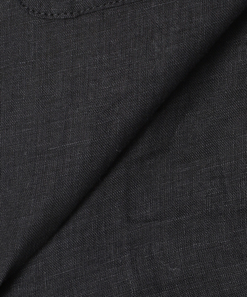 B.C STOCK（ベーセーストック）の「ヨーロピアンフラックスリネンレギュラーシャツ（シャツ/ブラウス・レディース・ブラック/サックスブルー/ピンク/アイボリー・FREE）」の11枚目の写真