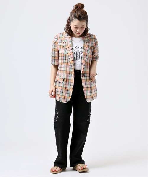 JOINT WORKS（ジョイントワークス）の「J-FLOWER DENIM PANTS（デニムパンツ・レディース・ホワイト/ブラック/ブルー系その他・SMALL/MEDIUM）」の5枚目の写真