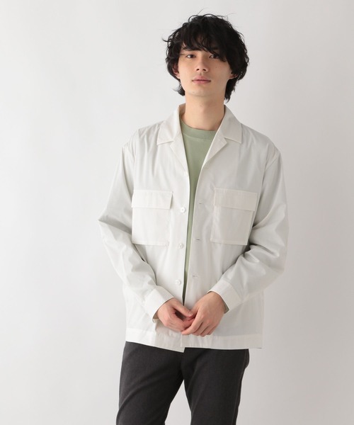 GLOBAL WORK（グローバルワーク）の「ブロードシャツブルゾン/271001（ブルゾン・メンズ・ホワイト/スカイブルー・LARGE/MEDIUM）」の2枚目の写真
