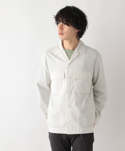 GLOBAL WORK（グローバルワーク）の「ブロードシャツブルゾン/271001（ブルゾン・メンズ・ホワイト/スカイブルー・LARGE/MEDIUM）」の5枚目の写真