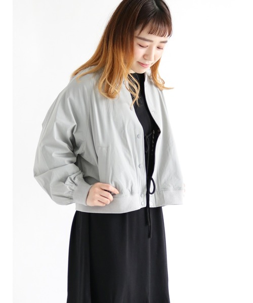 ehka sopo（エヘカソポ）の「ラグランスリーブブルゾン（ブルゾン・レディース・ブラック/ベージュ/グレー・ﾌﾘ-）」の3枚目の写真
