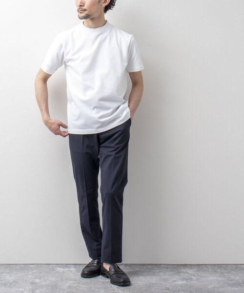 NOLLEY'S goodman(ノーリーズグッドマン)の「ドライマスタードレスTee(※ジャケット専用Tシャツ)(Tシャツ/カットソー・メンズ・ブルー/ホワイト系その他6/ネイビー/チャコールグレー/ホワイト・MEDIUM/LARGE/SMALL/X-LARGE)」の13枚目の写真