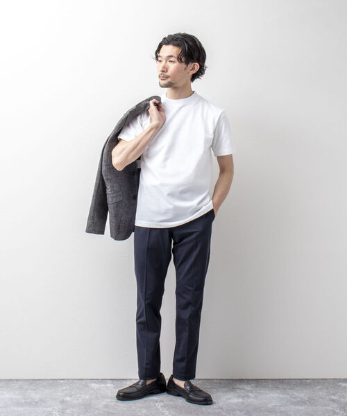 NOLLEY'S goodman(ノーリーズグッドマン)の「ドライマスタードレスTee(※ジャケット専用Tシャツ)(Tシャツ/カットソー・メンズ・ブルー/ホワイト系その他6/ネイビー/チャコールグレー/ホワイト・MEDIUM/LARGE/SMALL/X-LARGE)」の14枚目の写真