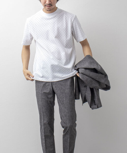 NOLLEY'S goodman(ノーリーズグッドマン)の「ドライマスタードレスTee(※ジャケット専用Tシャツ)(Tシャツ/カットソー・メンズ・ブルー/ホワイト系その他6/ネイビー/チャコールグレー/ホワイト・MEDIUM/LARGE/SMALL/X-LARGE)」の17枚目の写真