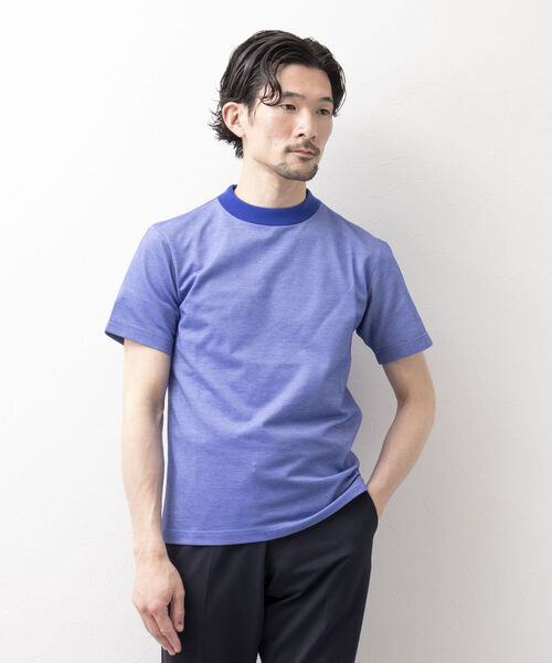 NOLLEY'S goodman(ノーリーズグッドマン)の「ドライマスタードレスTee(※ジャケット専用Tシャツ)(Tシャツ/カットソー・メンズ・ブルー/ホワイト系その他6/ネイビー/チャコールグレー/ホワイト・MEDIUM/LARGE/SMALL/X-LARGE)」の20枚目の写真