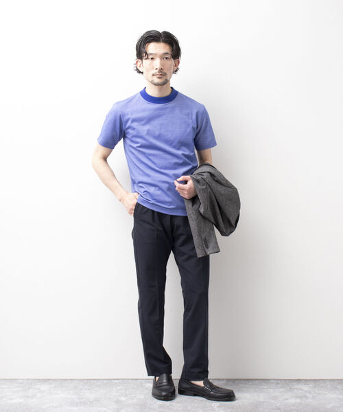 NOLLEY'S goodman(ノーリーズグッドマン)の「ドライマスタードレスTee(※ジャケット専用Tシャツ)(Tシャツ/カットソー・メンズ・ブルー/ホワイト系その他6/ネイビー/チャコールグレー/ホワイト・MEDIUM/LARGE/SMALL/X-LARGE)」の22枚目の写真