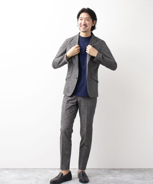 NOLLEY'S goodman(ノーリーズグッドマン)の「ドライマスタードレスTee(※ジャケット専用Tシャツ)(Tシャツ/カットソー・メンズ・ブルー/ホワイト系その他6/ネイビー/チャコールグレー/ホワイト・MEDIUM/LARGE/SMALL/X-LARGE)」の7枚目の写真