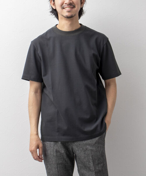 NOLLEY'S goodman(ノーリーズグッドマン)の「ドライマスタードレスTee(※ジャケット専用Tシャツ)(Tシャツ/カットソー・メンズ・ブルー/ホワイト系その他6/ネイビー/チャコールグレー/ホワイト・MEDIUM/LARGE/SMALL/X-LARGE)」の9枚目の写真