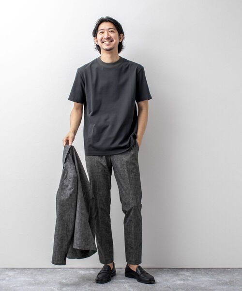 NOLLEY'S goodman(ノーリーズグッドマン)の「ドライマスタードレスTee(※ジャケット専用Tシャツ)(Tシャツ/カットソー・メンズ・ブルー/ホワイト系その他6/ネイビー/チャコールグレー/ホワイト・MEDIUM/LARGE/SMALL/X-LARGE)」の11枚目の写真