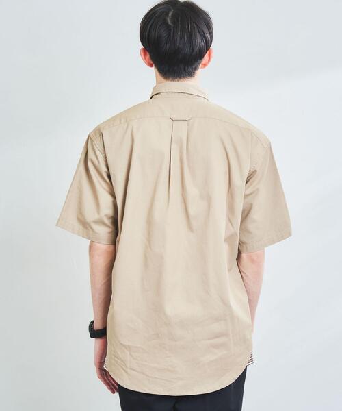 coen（コーエン）の「”ワンポイント刺繍シリーズ”働く人刺繍ボタンダウン半袖シャツ（シャツ/ブラウス・メンズ・ホワイト/ベージュ/ブラック・MEDIUM/X-LARGE/LARGE/SMALL）」の22枚目の写真