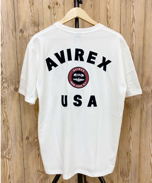 AVIREX（アヴィレックス）の「VARSITY LOGO T-SHIRT 2.0（Tシャツ/カットソー・メンズ・ネイビー/ブラック/ホワイト/ダークグリーン・M/XXL/XL/L）」の2枚目の写真